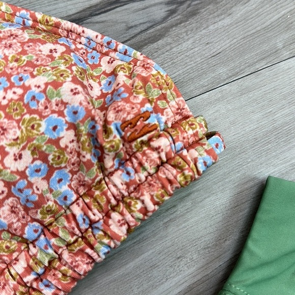 ☀️BILLABONG☀️ RVCA☀️ Chase The Sun Double Ruched Triangle SOLD HIGH RISE CHEEKY - Picture 9 of 15